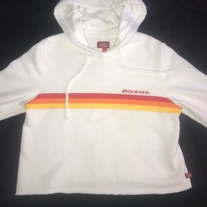 White Dickies Cropped Hoodie